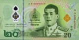 Bancnota Thailanda 20 Baht (2022) - PNew UNC ( polimer; seria 8A )