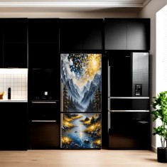 Folie imprimata color pentru decor Frigider, dimensiune 200 x 90cm, model: AVX-FR18 foto