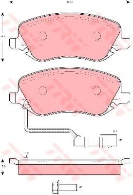 Set placute frana,frana disc LANCIA THESIS (841AX) (2002 - 2009) TRW GDB1489 foto