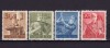 ✅ (S43) Germania Reich 1943 &quot;8 ani in serviciul muncii &quot; serie completa Michel 850/853 , MH - sarniera, Nestampilat