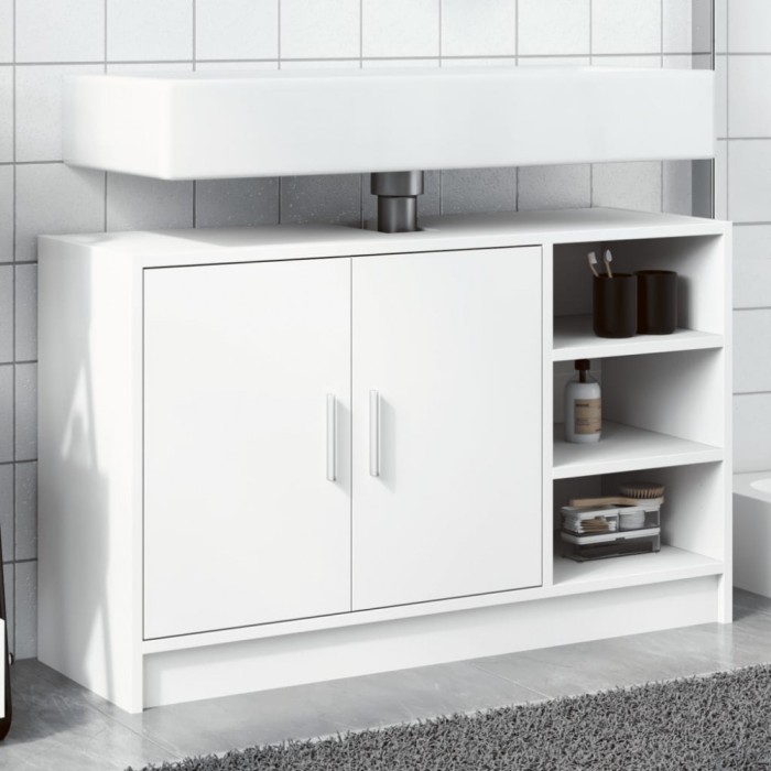 vidaXL Dulap de chiuvetă, alb, 90x29x55 cm, lemn prelucrat 848122
