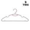 Set 9 Umerase Plastic Roz 40x18.5cm Antiderapante pentru Pantaloni, Fuste, Cravate - Umerase versatile si rezistente