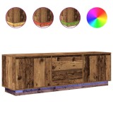 Cumpara ieftin Dulap TV cu lumini LED Lemn vechi 160,5x41x50 cm