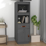 vidaXL Dulap &icirc;nalt, gri, 34x40x108,5 cm, lemn masiv de pin
