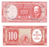 Chile 100 Pesos 1960-61 P-127b UNC