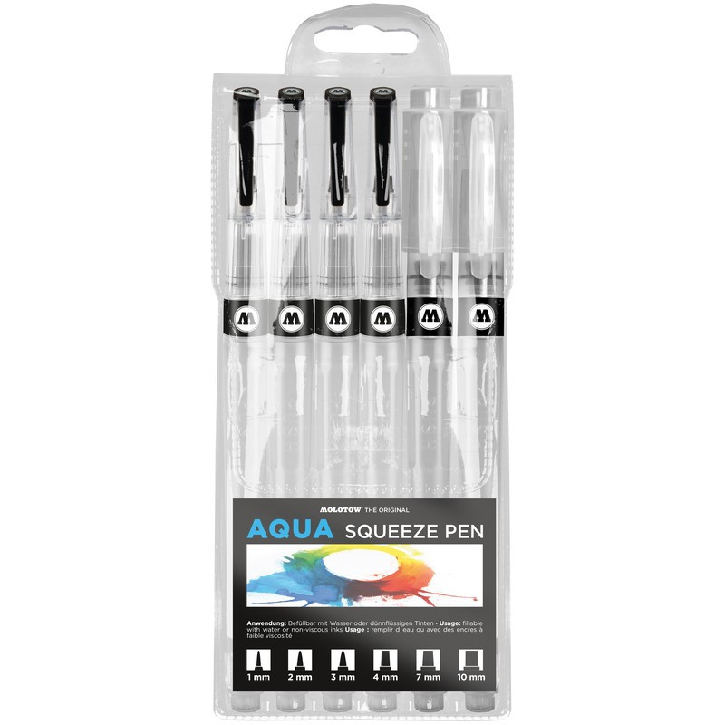Marker gol reincarcabil Molotow Aqua Squeeze Pen Basic-Set 2 | Okazii.ro