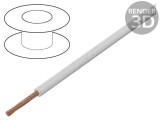 Cablu FLRY-B 1x6mm&sup2; litat Cu PVC alb 60V 50m BQ CABLE FLRY-B6.00-WH