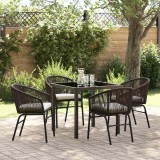 Cumpara ieftin Set de masă pentru grădină 5 pcs Maro Rattan poli
