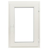 Fereastra PVC termopan Trocal, 5 camere, alb, 56 x 86 cm, dubla deschidere, dreapta