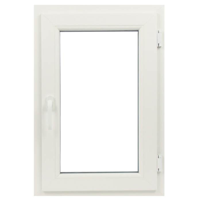 Fereastra PVC termopan, 4 camere, alb, 56 x 86 cm, simpla deschidere, dreapta