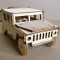 Macheta artizanala Humvee anii 80, handmade din placaj, miniatura scara 1:32