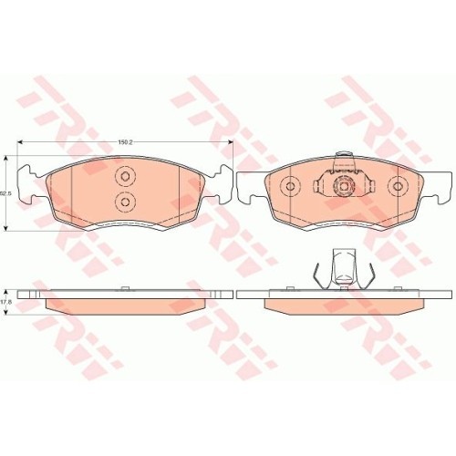 Placute frana Dacia Logan Pick-Up (Us), 03.2008-, Sandero, 06.2008-, Renault Logan 1 Combi (Ks), 04.2007-, TRW