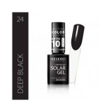 Lac de unghii Solar Gel, Revers, 12 ml, deep black, negru