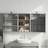 vidaXL Set dulap baie cu raft 3 pcs 126 x 16 x 62.5 cm Lemn compozit 3403837