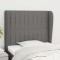vidaXL Tăblie de pat cu aripioare gri &icirc;nchis 83x23x118/128 cm textil 3118169