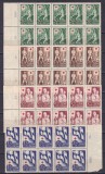 SUOMI FINLANDA 1941 CRUCEA ROSIE SERIA IN BLOCURI DE 10 TIMBRE MNH, Nestampilat