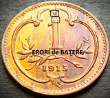 Cumpara ieftin Moneda istorica 1 HELLER - AUSTRO-UNGARIA/ AUSTRIA, anul 1915 *cod 3226 = ERORI, Europa