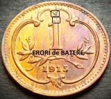 Cumpara ieftin Moneda istorica 1 HELLER - AUSTRO-UNGARIA/ AUSTRIA, anul 1915 *cod 3226 = ERORI, Europa