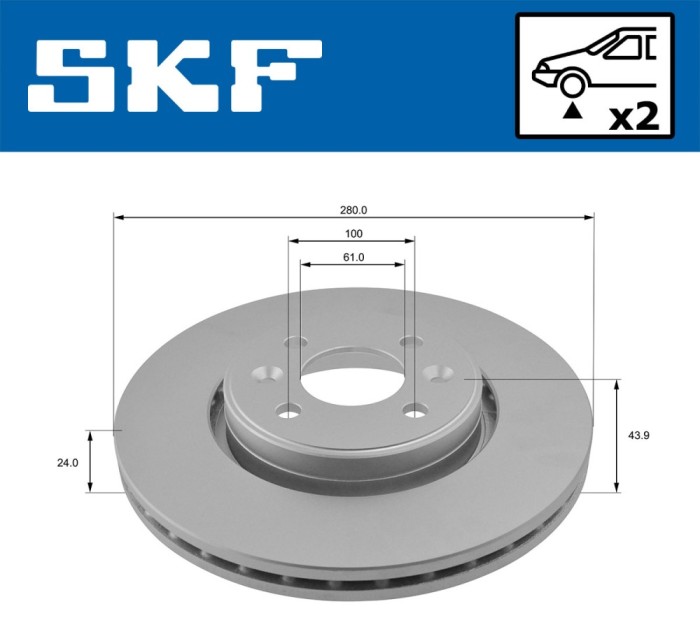 SKF VKBD 80010 V2 Disc frana