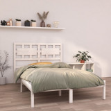 vidaXL Cadru de pat, alb, 120x200 cm, lemn masiv 3105661