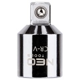 Adaptor tubular 3/8" M la 1/2" F din otel crom-vanadiu NEO