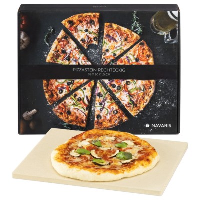 Piatra de pizza Navaris, 30x38 cm, rezistenta pana la 800&amp;deg;C, 42561 foto