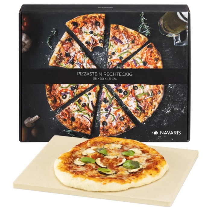 Piatra de pizza Navaris, 30x38 cm, rezistenta pana la 800&deg;C, 42561