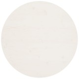 vidaXL Blat Masa Alb, &Oslash;90x2.5cm, Lemn Masiv Pin - Ideal Bucatarie, Cafea, Gradina