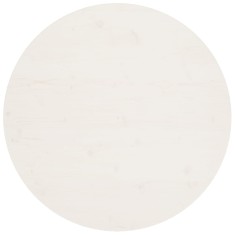 vidaXL Blat de masă, alb, &Oslash;90x2,5 cm, lemn masiv de pin