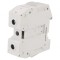 Conector Șină 16-95mm2 1 Pistă 2 Borne Gri 22mm