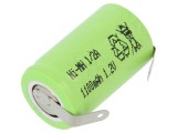 Baterie Ni-MH 1.2V 1100mAh cu terminale pentru lipire