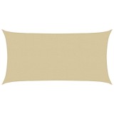 vidaXL P&acirc;nză de umbră Bej 2 x 6 m HDPE 42032688