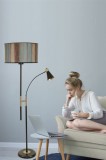 Cumpara ieftin Lampadar Forza Siyah Lambader Silindir Renkli Abajurlu Multicolor