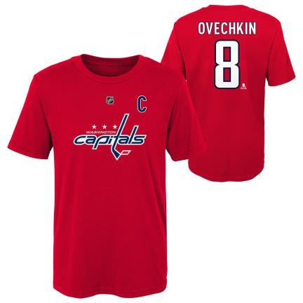 Washington Capitals tricou de copii Flat Captains Name and Number - Dětsk&eacute; M (10 - 12 let)