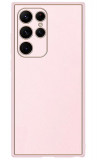 Husa eleganta din piele ecologica pentru Samsung Galaxy S23 Ultra cu accente aurii, Roz, Oem