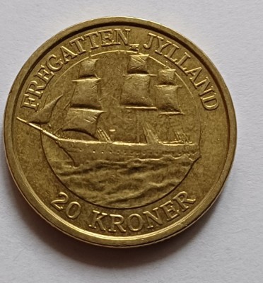 Danemarca-20 Kroner 2007- FREGATA JYLLAND foto