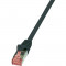 Cablu retea Logilink Patchcord Cat 6 S/FTP PIMF PrimeLine 0.5m negru