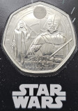 50 pence 2023 Marea Britanie, Darth Vader and Emperor Palpatine, Star Wars, Brilliant unc, Coincard ( putin indoit), Europa