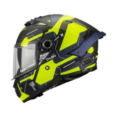 Casca integrala MT Thunder 4 SV Lumex B27 albastru/galben mat (ochelari soare integrati) L (59/60cm)