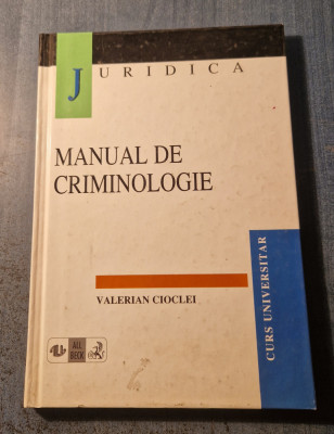 Manual de criminologie Valerian Ciocleu foto