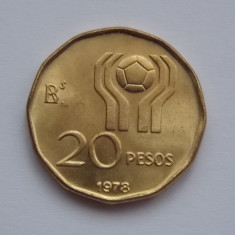 20 PESOS 1978 ARGENTINA COMEMORATIVA-XF