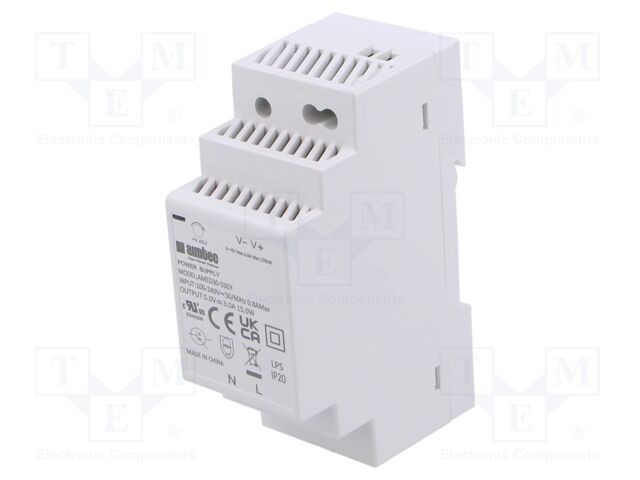 Alimentator pulsatoriu AIMTEC 15W 5VDC 3A pentru şină DIN 90-264VAC