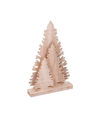 Brad din lemn natur cu 10 leduri 35 cm-Tip Model 2 foto