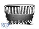 GRILA MATE GRI TIP RS POTRIVITA PENTRU AUDI A6 C6 SEDAN, COMBI 2004-2008 CU PDC Performance AutoTuning