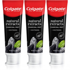 Colgate Natural Extracts Charcoal + White Pasta de dinti albire cu cărbune activ 3 x 75 ml