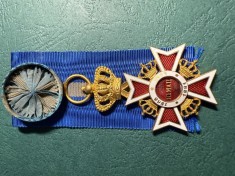 Ordinul Coroana Romaniei in grad de ofiter model 1932 pe timp de pace