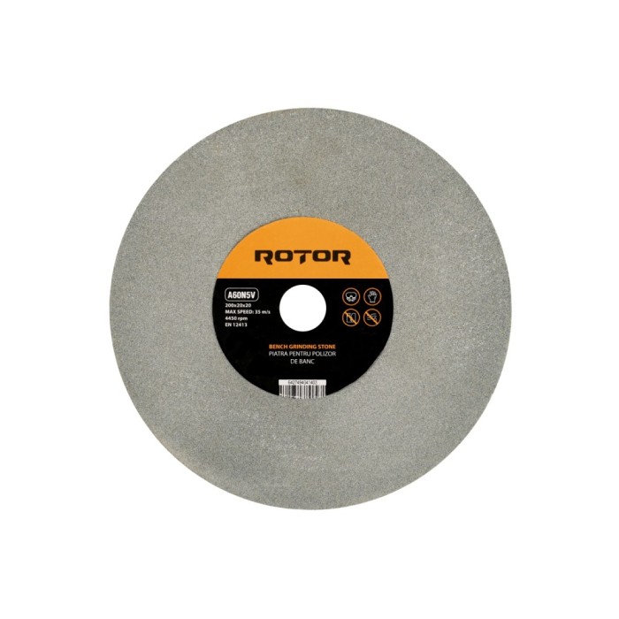 Piatra pentru polizor de banc 200 x 20 x 20 mm P60 ROTOR Innovative ReliableTools