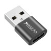 Adaptor OTG Type-C la USB Yesido GS09, Fast Charge, negru