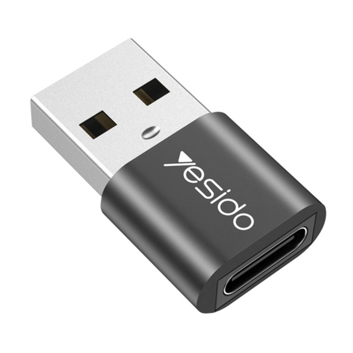 Adaptor OTG Type-C la USB Yesido GS09, Fast Charge, negru