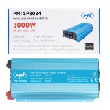 Cumpara ieftin Aproape nou: Invertor de tensiune PNI SP3024 alimentare 24V iesire 230V 3000W sinus